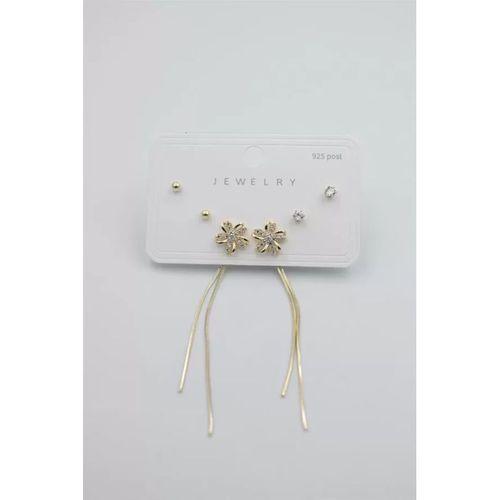 Çoklu Set Küpe - Altın