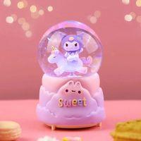 Kuromi İçi Dönmeli Püskürtmeli Işıklı Müzikli Kar Küresi Büyük Boy Model 1