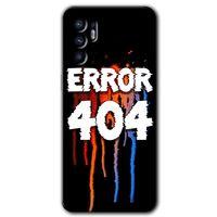 Oppo Reno 6 Kılıf HD Desen Baskılı Arka Kapak - 404 Error + Kırılmaz Cam