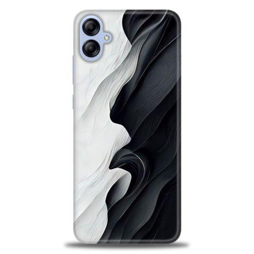 Samsung Galaxy A04E Kılıf HD Baskılı Kılıf - Black and White + Tam Ekran Koruyucu