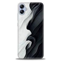 Samsung Galaxy A04E Kılıf HD Baskılı Kılıf - Black and White + Tam Ekran Koruyucu