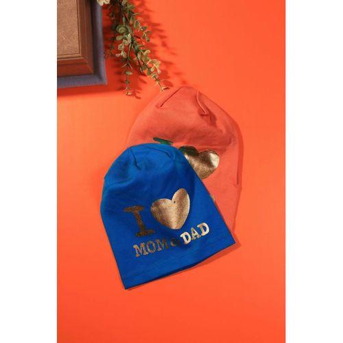 I Love Mom Dad 2-4 Yaş Erkek Çocuk Şapkası 2'li Paket