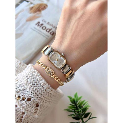 Ferrucci Kadın Kol Saati+Bileklik Özel Seri Çelik Kordon Kararma Renk Atma Yapmaz VS.BLKT.0733