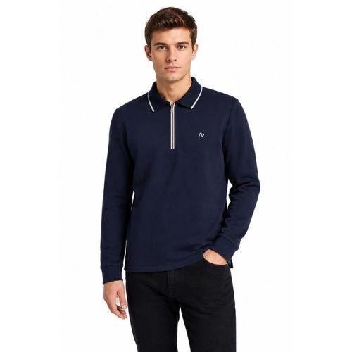 Erkek Mevsimlik Spor Polo Yaka Fermuarlı Sweatshırt BGL-ST05468