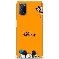 Oppo A92 Kılıf HD Baskılı Kılıf - Turuncu Disney + Tam Ekran Koruyucu