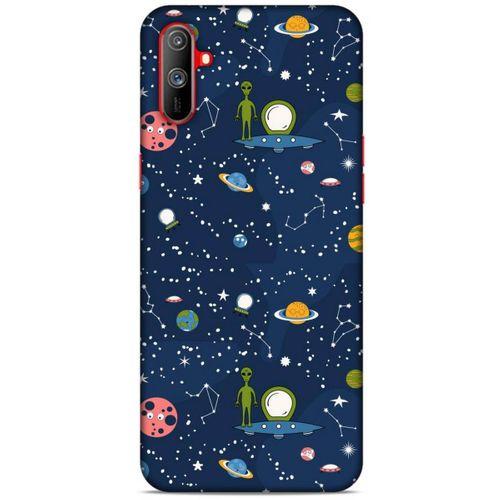 Realme C3 Uyumlu Kılıf Mavi Delisi (25) Antişok Kapak Space