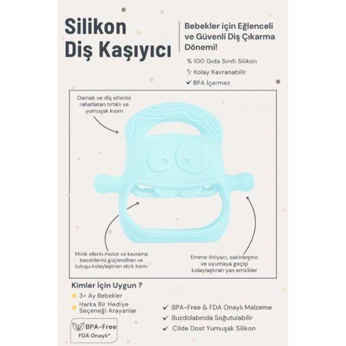 Mavi Bebek Silikon Diş Kaşıyıcı