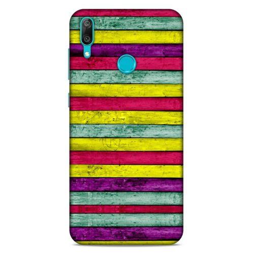 Lopard Huawei Y7 2019 Uyumlu Kılıf Wood'X (30) Silicone Case Desenli