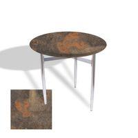 Dockers Venedik Masa Yuvarlak Çap 80 kromnikel (Werzalit, Wermodin veya Allzalit Tabla) - Metalic Oxid 1