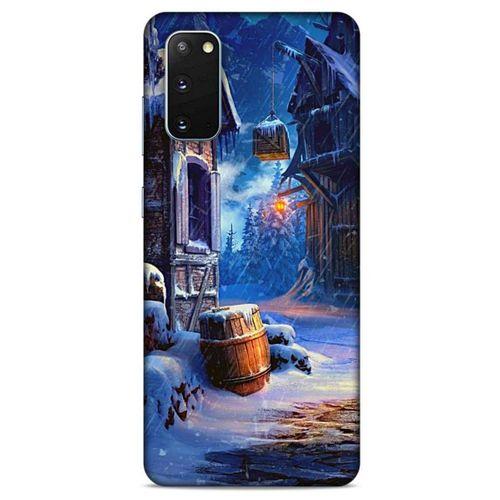 Samsung Galaxy S20 Kılıf Snowix (46) Core Armor Kılıf Kahverengi Mavi