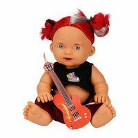 Punkçı Bebek Figürü 25 cm - Kırmızı Saçlı