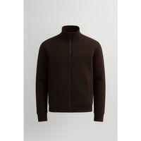 Marcel Regular Fit Fermuarlı Kıstırma Cepli Üç İp Şardonlu Erkek Sweatshirt - Kahve