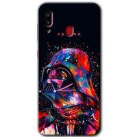 MRCİLETİSİM Samsung Galaxy A30 Kılıf Baskılı Kapak - Father Vader +Tam Ekran Koruyucu