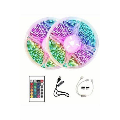 10m Şerit Led İç Mekan Renkli Rgb Şerit Led Kumandalı