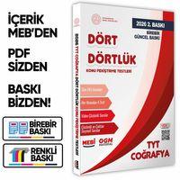2026 YKS-TYT MEBİ-OGM Dört Dörtlük Coğrafya Pekiştirme Testi Renkli Soru Bankası BASKI ÜCRETİ