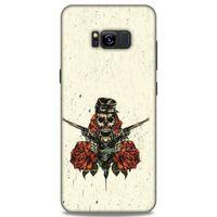 Lopard Samsung Galaxy S8 Plus Uyumlu Kılıf Tattoo's (1) Kılıfı Gül İskelet