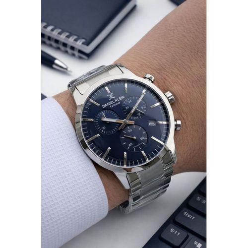 Daniel Klein Erkek Kol Saati 30 Metre Suya Dayanıklı Çelik Kordon + Bileklik Hediyeli VS.BLKT.0817