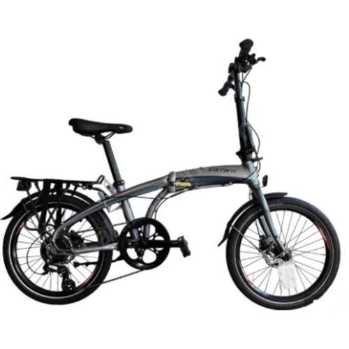 Carraro Flexi 108 Hidrolik Fren Katlanır Bisiklet Metalik Gri-Turkuaz