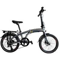 Carraro Flexi 108 Hidrolik Fren Katlanır Bisiklet Metalik Gri-Turkuaz