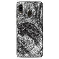 Samsung Galaxy A20 Kılıf Depresyon (37) Silicone Cover Sarı Lacivert