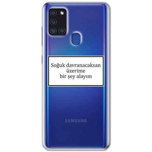 Galaxy A21s Kılıf HD Yazı Baskılı Silikon Arka Kapak - Yazı 8