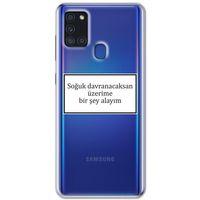 Galaxy A21s Kılıf HD Yazı Baskılı Silikon Arka Kapak - Yazı 8