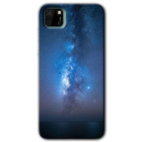 MRCİLETİSİM Huawei Y5P Kılıf HD Desen Baskılı Arka Kapak + Temperli Cam - Samanyolu