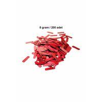 Kırmızı 15 x 5 mm Dantel Oya Yazma Halhal Abiye Pulu Lazer Kesim Pul 200 adet / 8 gram