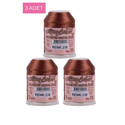 3 Adet Altınbaşak Oya ve Dantel İpi 20 gr - Royaleks - No: 239