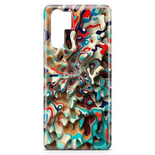 Huawei P30 Pro Kılıf Mermer Cam Göbeği Arka Kapak Koruma Desenli Full Koruyucu