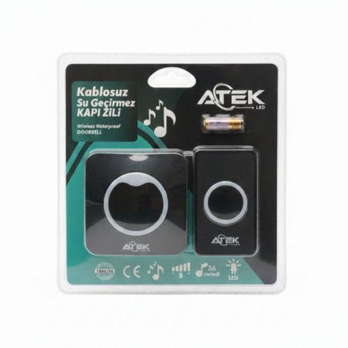 Siyah Kablosuz Su Geçirmez Kapı Zili