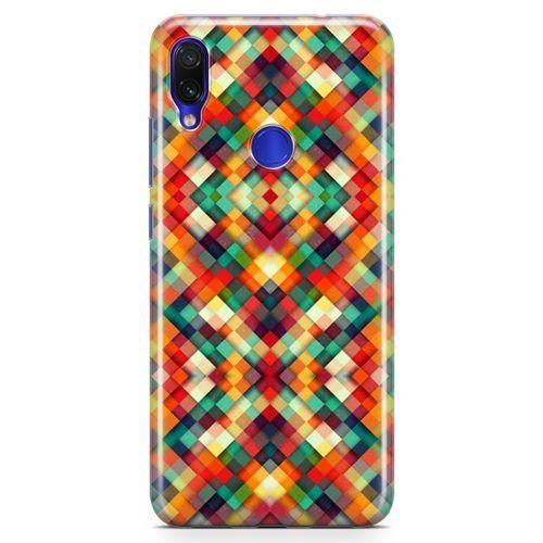 Xiaomi Redmi Note 7 Pro Kılıf Sarı Kırmızı Yeşil Boyut Arka Kapak Koruma Desenli Full Koruyucu