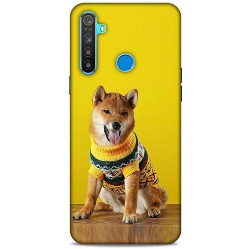 Oppo Realme 5i Kılıf Köpek Kıyafetleri (24) Darbe Emici Kılıf Shiba Inu Kazak