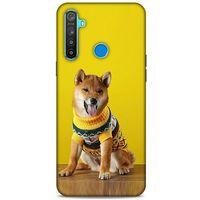 Oppo Realme 5i Kılıf Köpek Kıyafetleri (24) Darbe Emici Kılıf Shiba Inu Kazak