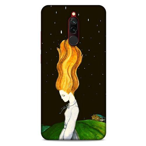 Xiaomi Redmi 8 Kılıf Depresyon (1) Kılıfı Kahverengi Bordo