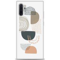 Samsung Galaxy Note 10 Plus Kılıf HD Baskılı Kılıf - Turuncu Yarım Daire + Tam Ekran Koruyucu