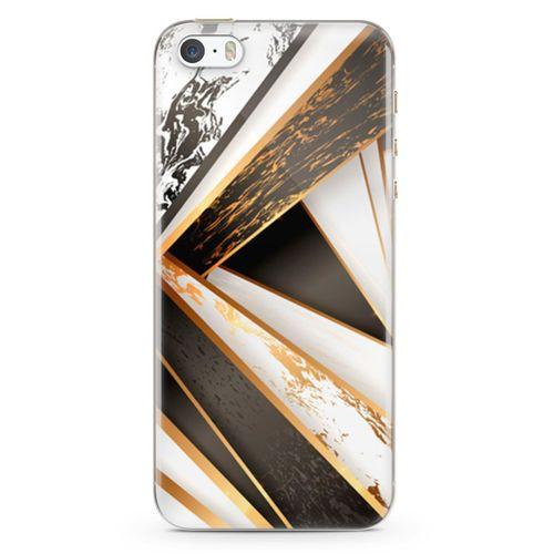 Apple iPhone 5s Kılıf Rose Mermer Arka Kapak Koruma Desenli Full Koruyucu