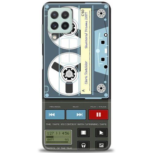 Samsung Galaxy A22 Kılıf HD Baskılı Kılıf - Nostaljik Kaset + Tam Ekran Koruyucu