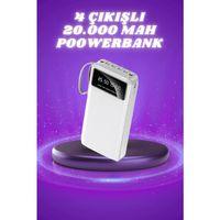 Powerbank Şarj Cihazı 4 Çıkışlı 20.000 Mah Powerbank Taşınabilir Çoklu Giriş