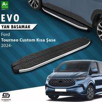 S-Dizayn Ford Tourneo Custom 2 Kısa Şase Evo Krom Yan Basamak 223 Cm 2023 Üzeri A+ Kalite