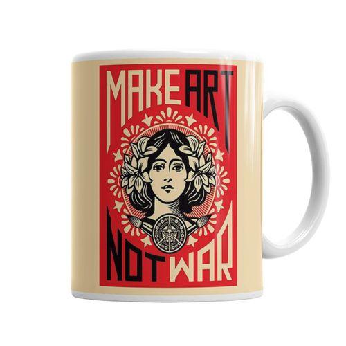 Sanat Yap Savaşma Kırmızı Kupa Bardak Porselen