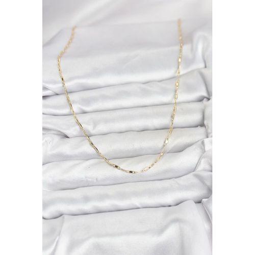 CM 14K Gold Renk Pirinç Ataç Zincir 60 cm Kadın Kolye