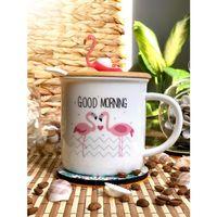 Flamingo Tasarım Beyaz Kupa Bardak