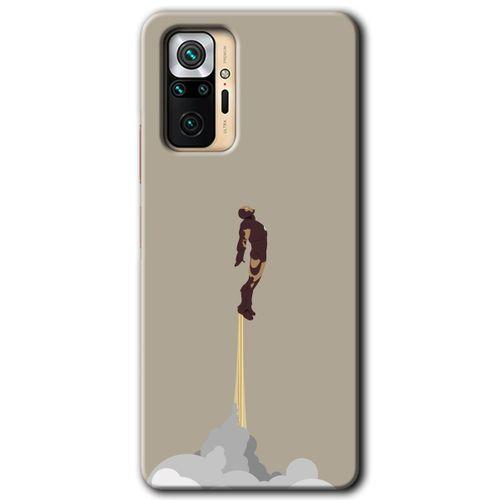 BeRa Aksesuar Xiaomi Redmi Note 10 Pro Kılıf Baskılı Kapak - İronman-Airport +Tam Kaplayan Mat Seramik