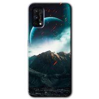 Realme 7 Pro HD Baskılı Kılıf + 9D Tam Ekran Koruyucu - Uzay Gökyüzü
