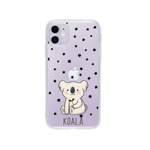 iPhone 11 Koala Desenli Premium Şeffaf Silikon Kılıf