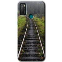 TCL 20E Kılıf HD Desen Baskılı Arka Kapak - Tren Yolu