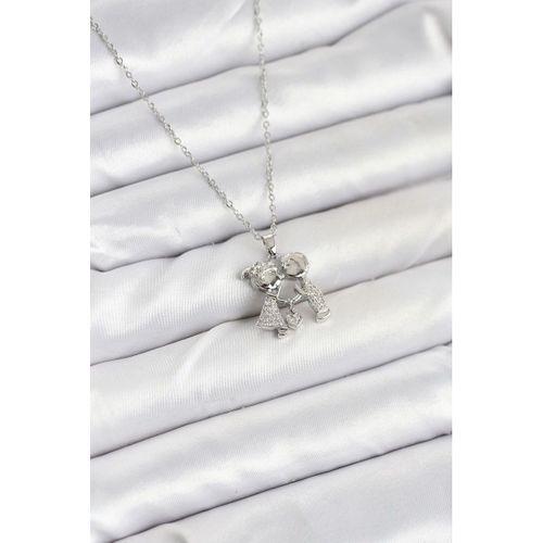 316L Çelik Zincir Gümüş Renk Erkek Kız Model Kadın Kolye