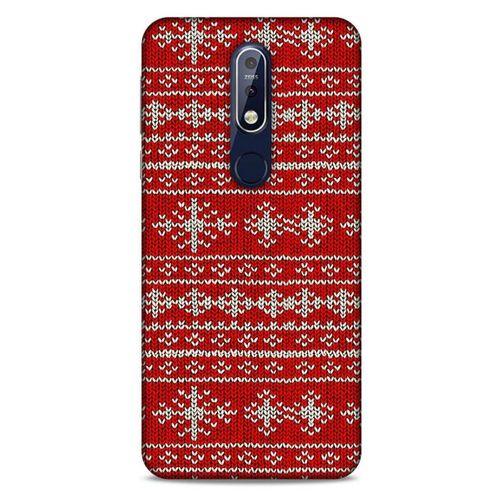 Kazak (8) Desenli Silikon Kapak Nokia 7.1 Kılıf