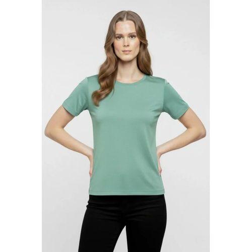 T-Shirt Bisiklet Yaka Slim Fit Likralı Tişört Günlük Basic Body - Mint Yeşili